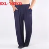 Menas de dormir da primavera do sono Summer Men Modal Sleep Bottoms Calças Plus Tamanho 8xl Casa Use Brial Elasticidade Solta Respirável Alongamento 70 80