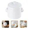 Bowls Ceramic Pot Bowl Lid Stew Steamed Egg Soup Cup