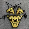 Maillots de bain pour femmes 2023 New Gold Design Bikini Maillots de bain pour femmes Sexy Maillot de bain Beachwear Été deux pièces Sexy Lady Maillot de bain J230506