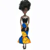 Mais novo Afro -American Girl Doll Toy Toy Black Doll Doll Plastic Black Joint Africano Doll Black Couro Diy Girl Game Game Express Itens presente de aniversário Presente de aniversário