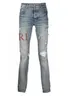 Luxurys Mens Jeans Designers United States Fashion Distressed Men locomotive Make old Stretch Casual west Jean Men Elasticit Skinn222U