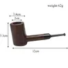 Massivt svart trä ebenholts hand tobak cigarettrökning pipe hammare filter trämönster verktygstillbehör 3 stilar välj