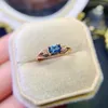 Küme Yüzükleri Doğal Topaz Ring 925 Gümüş Sertifikalı 4x6mm Londra Safir Kızlar İçin Güzel Hediye