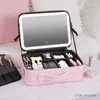 Kosmetiktaschen 2023 Smart LED Große Kapazität Make-up Fall Reise Tragbare Professionelle Multifunktionale Tattoo Werkzeugtasche Für Frauen