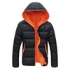 Men's Down Candy Color Parkas Hooded Jacket Men Parka 2023 Clothes And Coats Fot Male Cotton Autumn Winter Clothing