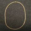 Excellent Quality 4MM 18K Gold Filled Necklace Herringbone Snake Chain For Women Tarnish Free Jewelry