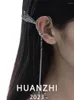 Backs Orecchini 2023 Design minimalista Dragon Wing Ear Clip Metallo Cool Earless Piercing Colore argento per gioielli da donna