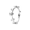 925 Sterling Silver Pandora Ring Inlaid Diamond Couple Ring Women's High -end Atmosphere Small Incense Breeze Free Delivery
