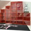 Storage Bottles Transparent Shoe Cabinet Plastic Magnetic Absorption PP Box Acrylic Dust-proof Basketball Flip