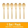 Flatware Sets 6/12/24/36 Pcs/ Pack Bamboo Wood Cutlery Set Spoon Knifes Forks Reusable Natural Eco-Friendly Zero Waste