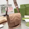 deri kadın omuz çantası tasarımcı çanta marmont crossbody çanta Flap Kapitone Çanta