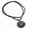 Pendant Necklaces Bohemian Style Natural Semi-precious Stone Agate Rose Quartz Reiki Round Necklace Charm Gift For Men And Women 40mm