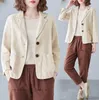 Abiti da donna Abito corto in lino di cotone Primavera Estate Top manica lunga Cappotto temperamento casual Donna 2023