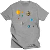 Herren T-Shirts Mode Herren Shirt Unsere Sonnensystem-Erziehungswissenschaft Darks
