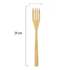 Flatware Sets 6/12/24/36 Pcs/ Pack Bamboo Wood Cutlery Set Spoon Knifes Forks Reusable Natural Eco-Friendly Zero Waste