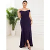 Abiti taglie forti 4XL5XL Abito da sera elegante senza spalline blu royal 2023 Maxi bodycom elasticizzato di lusso estivo