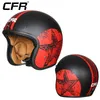 خوذات الدراجات النارية CFR كبيرة الحجم 4XL Retro Four Seasons Helmet Men's Summer Half Half Women’s Knight