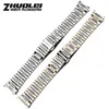 Watch Bands Curved end stainless steel watchband bracelet watch straps 16mm 17mm 18mm 19mm 20mm 21mm 22mm 23mm 24mm banding 230506