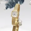 Women S Horloges 18K Gold Compated Designer Women Mini Square Luxury Diamond ingelegde Gold Watch Ladies High End Gifts 230506