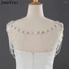 Pendant Necklaces JaneVini Luxury Crystal Beaded Bridal Shoulder Chains Necklace Pearl Women Pageant Prom Wedding Jewelry Chain