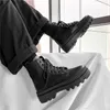 Sapatos de segurança meias de couro masculino de tornozelo para homens tênis outono inverno vintage clássico masculino casual calçado 230506