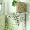 Decorative Objects Figurines 2pcs Shelf Wall Wooden Mounted Support Plant Supplies Placed Flower Pot Rack On The Top Rural Farmhouse Decorations 230506