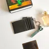 Designerkortshållare plånböcker tryckt mönster män pass ärenden innehavare plånbok kredit visitkort kort med metall nyckelring kvinnor
