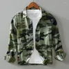 Casual shirts voor heren klassieke heren in Japanse stijl Harajuku katoenen kraag volle tas losse lange mouwen shirt camouflage lading broek militair