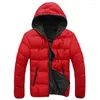 Men's Down Candy Color Parkas Hooded Jacket Men Parka 2023 Clothes And Coats Fot Male Cotton Autumn Winter Clothing