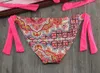 Kadın mayo kadınları artı szie retro iç çamaşırı bikinis mayo elbise seksi bikini set plajı destek mayo bandaj mayo xl j230506