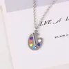 Pendant Necklaces 2023 Latest Cute Girl Necklace Drop Oil Painting Board Color Pigment Fashion Temperament Female Jewelry Gift