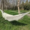 Camp Furniture Outdoor Garden Hammock Tassel Canvas Swing Chair Hanging Bed Handing Camping Hunting Foldbar Tre Color Po Props