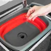 Basins Portable Pielding Basin Plastica Piegabile Basino di lavaggio con lavandino per campeggio da campeggio di scarico collapdibile con maniglia