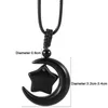 Pendentif Colliers Obsidienne Noire Étoile Lune Collier En Forme De Bijoux Réglable Pour Hommes Femmes Unisexe