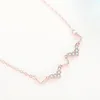 Chains Japanese And Korean Jewelry Wave Necklace Women's Silver Color Heartbeat ECG Simple Geometric Clavicle Chain