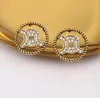 20style Luxury Brand Designers Women Letter Ear Stud Earrings 18K Gold Plated Diamond Pearl Earring for Wedding Party Jewerlry Accessories