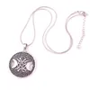 Pendentif colliers collier pour étoile unisexe entre deux lunes et arbre de vie motif Yggdrasil amulette religieuse fournir goutte