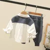 Clothing Sets Autumn spring 2pcs Children striped Coat Long Sleeve Boy Baby Cotton Kid Clothes Casual ONeck Boys 18 years 230506