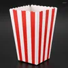 Papel de regalo Professional12 Cinema Stripes Treat Party Small Candy Favor Popcorn Bolsas Cajas Rojo