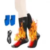 Chaussettes de sport électriques chauffantes hommes femmes APP contrôle Rechargeable chauffage batterie puissance temps froid hiver chaud pieds plus chauds