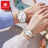 Armbanduhren TAXAU Automatische Mechanische Paaruhren Klassische Mode Lässige Uhr Edelstahl Wasserdichte Uhr Liebhaberarmbanduhr