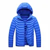 Hommes Hoodies Automne Zipper À Capuche Vestes Hommes Léger Coton Rembourré Manteaux D'hiver Chaud Noir Puffer Veste Vêtements