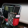 Auto-Organizer Luftauslass Aufbewahrungstasche Box Handyhalter Eimer PU-Leder Multifunktions-Entlüftung zum Aufhängen