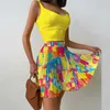 Zweiteiliges Kleid Frauen Sexy Rock Anzüge Frühling Schulterfrei Oberteile Gerippte Faltenröcke Anzug Bürodame Sommer Ärmellos Lässige Outfits J230506