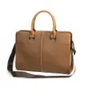 Aktetassen Fashion Men Handtassen met schouderriem luxe retro lederen bedrijf Crossbody tas laptopzakken 230506