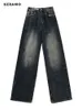 Jeans pour femmes Harajuku Streetwear Rétro Mode 2023 Printemps Femmes Taille Haute Lâche Large Jambe Droite Denim Pantalon Y2K Pantalon 230506