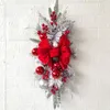Dekorativa blommor trappa swag jularland klassiker Xmas batteridriven ljus för festivalträddekor