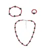 Collier boucles d'oreilles ensemble mignon perles acryliques brin Bracelet anneau ensembles fille chaîne perlée courte tour de cou été vacances fête bijoux