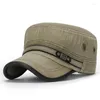 Boinas gorra plana de algodón militar neutral sombrero Retro temperamento elegante simplicidad cuatro estaciones Universal ajustable al aire libre pico