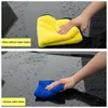 Car Sponge Wash Microfiber Towel Cleaning Drying Cloth Hemming Care Detailing For Wax PolishCar